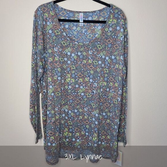LuLaRoe Lynnae 3XL Long Sleeve Tee NWT - Picture 1 of 1